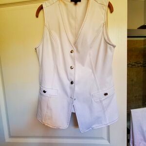 Christian Siriano White Sleeveless Vest